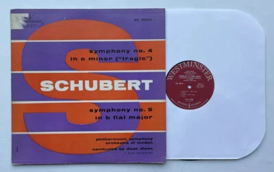 DEAN DIXON Schubert Symph. No. 4 & 5 LP Westminster WL5274 NM - Image 1 of 4