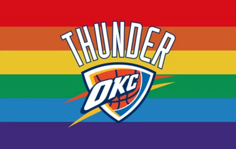 Oklahoma City Thunder Pride Flag 3x5ft Banner Polyester basketball thunder012 Cover