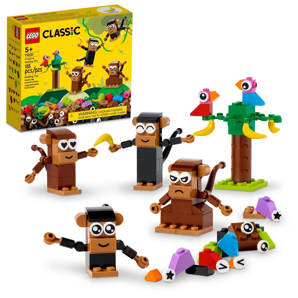 LEGO Classic Creative Monkey Fun 11031 Building Toy Set 135 Pieces - Image 1 of 1