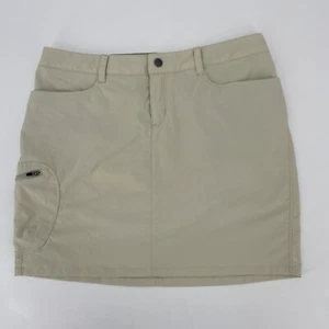 Patagonia Skirt Women’s 10 Khaki Nylon Stretch Beige Tan Hiking Outdoor - Picture 1 of 8