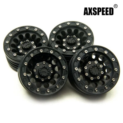 4x Aluminum 1.9" Beadlock Felgen Räder Rims für Axial SCX10 D90 1/10 RC Crawler - Bild 1 von 4