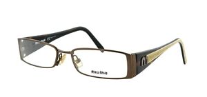 New MIU MIU VMU55D 1BI-1O1 50mm Brown Eyeglasses Frames
