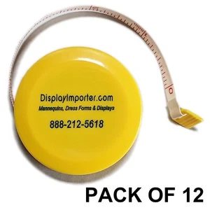 TL-010 (1 DOZEN) Sewing Retractable Fabric Soft Measuring Tape 60 inches/150cm - Picture 1 of 6