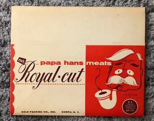 Grocery Store Box Butcher Papa Hans Royal Cut Meats Vintage 1950s Original - Picture 1 of 5