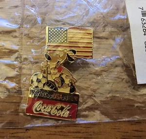 Coca Cola 1994 FIFA World Cup USA Stryker Mascot Pin ** SEALED - Picture 1 of 2