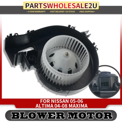 Motor soplador calentador aire acondicionado con jaula ventilador para Nissan Máxima 2004-2008 Altima 2002-2006 Foto 1 de 4