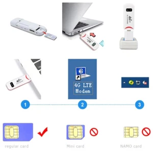 4G LTE Wireless Router USB Dongle 150Mbps Modem Stick Mobile Broadband Sim Card - Photo 1/7