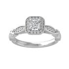 1/2Ct Diamond Engagment Ring Sz 7 for Women 14k White Gold Color-IJ Clarity-I2I3