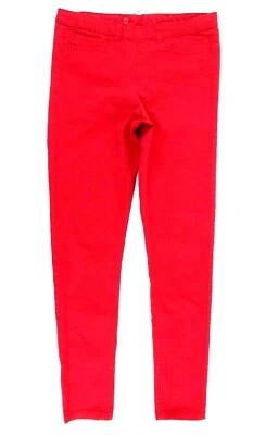 Pantalones para mujer Divided By H&M de algodón elástico ajustados rojos con cremallera en la espalda 6  Foto 1 de 4