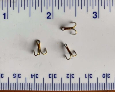 GERRY'S TACKLE 500 GT Super Strong 3X Bronze Treble Hooks size 18