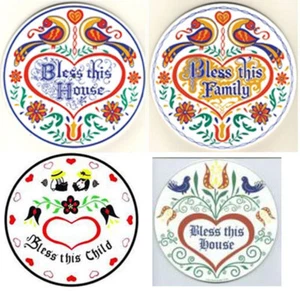 8" Hex Sign Blessings chose House, Family, Child by Conestoga or Zooks USA Made - Foto 1 di 10
