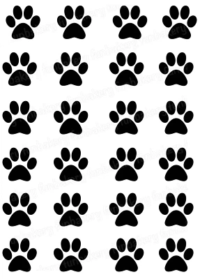 Hunde Pfoten Paw Muffinaufleger Tortenbild Geburtstag Party Deko essbar Tatzen - Bild 1 von 4