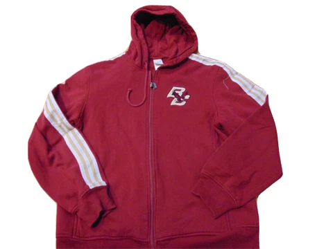 VINTAGE ADIDAS TREFOIL NCAA BOSTON COLLEGE EAGLES HOODED ZIP UP JACKET SIZE L Cover