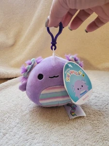 Squishmallow lila Clip auf Monica Spielzeug Plüsch 3/1/2 Zoll neu mit Etikett - Bild 1 von 9