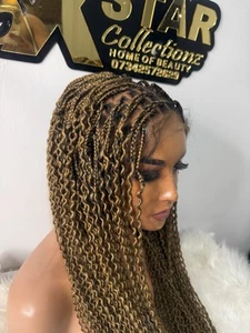 Full Lace Watermen Curls Braided Wigs - Picture 1 of 5