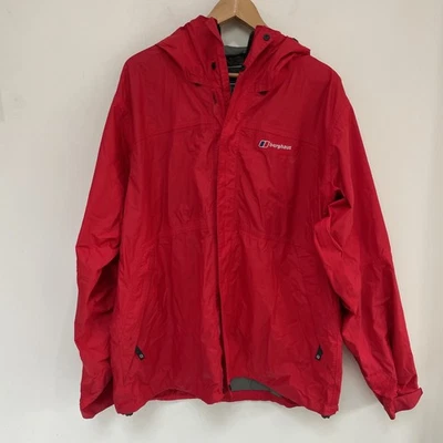 Berghaus AQ2 Waterproof Jacket Mens Size XL Red Outdoor Hooded Casual - Image 1 of 4