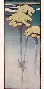 Vintage Floral Print, Wild Carrot, Keramic Studio 1903 botanical art - Picture 1 of 3