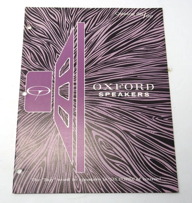 Catálogo de altavoces Oxford 1968/69 especificaciones alta fidelidad vintage 15 páginas Foto 1 de 4