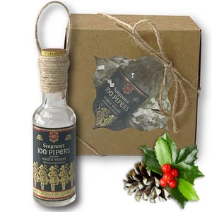 Seagram's 100 Pipers Scotch Whisky Artisan Vintage Glasflasche Ornament - Bild 1 von 8