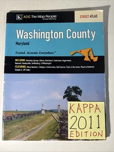 Washington County Maryland Street Atlas 2011 Kappa ADC Guide Hagerstown MD Map - Picture 1 of 14