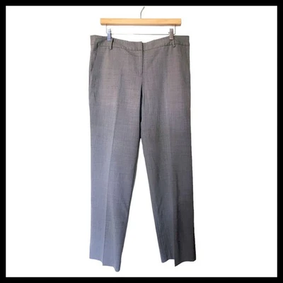 J Jill Simple 120 Lightweight Washable Wool Flat Front Pants size 12 Gray - Изображение 1 из 4