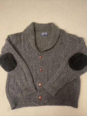 Pendleton Woolen Mills Gray Sweater Cardigan Size XL  100% Wool VTG - Image 1 of 4