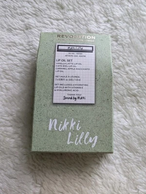 💜Makeup Revolution Lip Oil Set by Nikki Lilly💜3x1.8ml! NEW! 😃 RRP £15 - Image 1 of 2