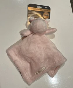 Blankets & Beyond Rosa Nilpferd Baby Sicherheitsdecke Lovey Soft Fleece 12" Schnuller - Bild 1 von 5