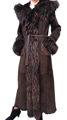 Casaco Toscana pele de carneiro STELLA ROSSA EXCLUSIVE marrom penny lane SHEARLING - Imagem 1 de 4