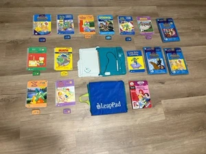 LeapPad LeapFrog Learning System Games 15 Books 14 Cartridges 1 Case Lot - Picture 1 of 18
