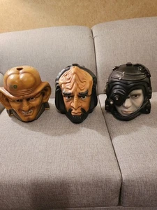 Lonchera Star Trek Next Generation Talking Heads 1993 3 cabezales - Imagen 1 de 14