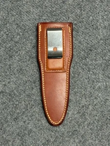 Johnson’s Leather Casselberry FL Messerscheide braun hellbraun Metall Gürtelclip Randall - Bild 1 von 5