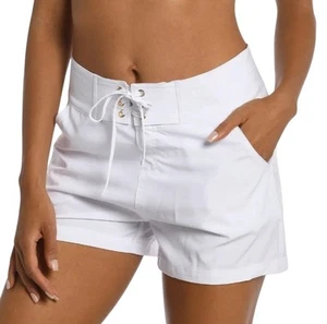 La Blanca 3" Inseam Board Short Swimsuit Bottom White Women's Size XL - Picture 1 of 11