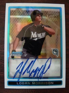 2009 Bowman Chrome LOGAN MORRISON Auto Refractor RC Rookie #d 500 - Picture 1 of 1