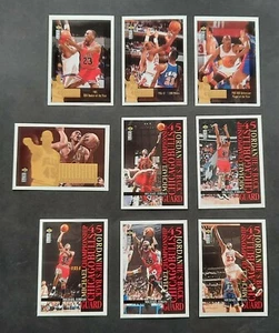 RARE SET 9 Stickers MJ1-MJ9 MICHAEL JORDAN Upper Deck NBA Basketball 95-96 - Picture 1 of 6