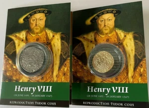 Henry VIII 2 Coin Packs - Groat And Half Angel (Reproduction) High Quality - Picture 1 of 2