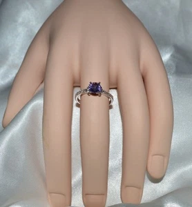6mm  LAVENDER AMETHYST  SIZE 8 COCKTAIL RING  . - Picture 1 of 6