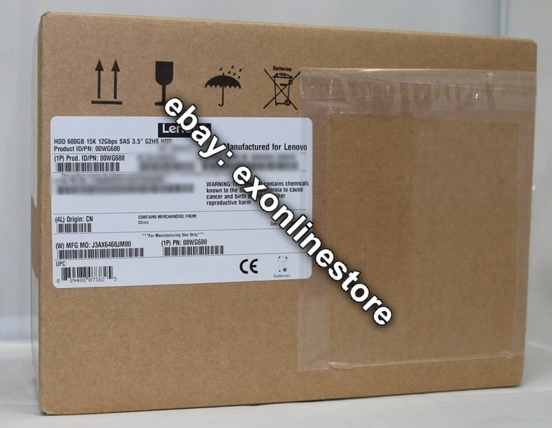 00WG680 - 600GB 15K 12Gbps SAS 3.5" G2HS HDD (FRU: 00WG681) - Image 1 of 1