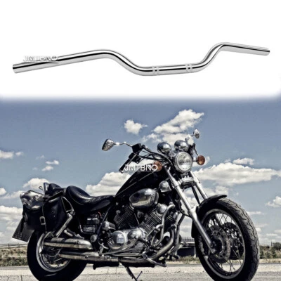 Manillar de barras de arrastre cromadas de 1" 25 mm para motocicleta Yamaha Virago XV250 XV400 EE. UU. Foto 1 de 4