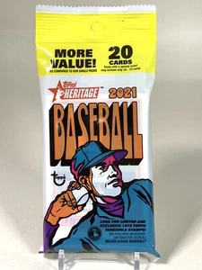 2021 Topps Heritage Baseball SEALED 20 Card Value Pack - Picture 1 of 2