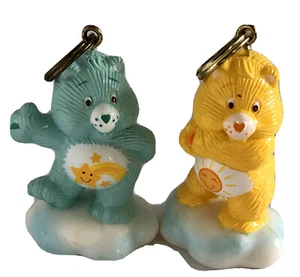 Niedliche 1985 Care Bears Spielzeug Schlüsselanhänger Funshine Wish Schlüsselanhänger American Greetings  - Bild 1 von 6