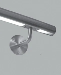 Edelstahlhandlauf Wandhandlauf mit LED Beleuchtung  Set Edelstahl V2A L2,50m  - Picture 1 of 2