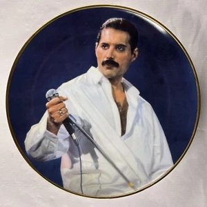 Queen Freddie Mercury Plate Danbury Mint Ltd Ed Original Box and COA Live Aid - Picture 1 of 17
