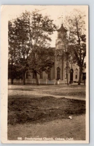 POSTAL RPPC IGLESIA PRESBITERIANA COLUSA CALIFORNIA - Imagen 1 de 2