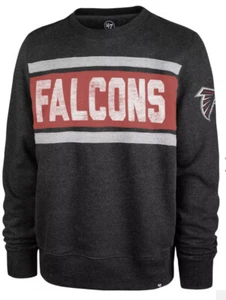 ‘47 Men’s Atlanta Falcons Black Tribeca Football Sweatshirt Jersey Large L NFL - Picture 1 of 11