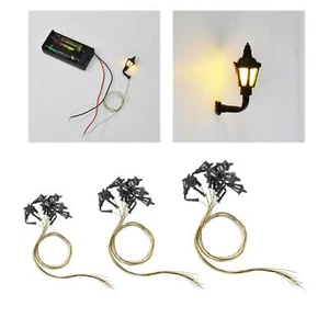 Set of 10 Model Train LED Light Wall Lamps Outdoor Railway Scenes Decoration - Bild 1 von 7