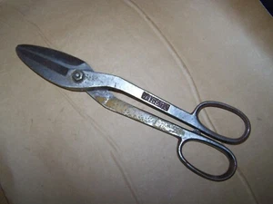Vintage Wiss 18 Tin Sheet Metal Snips 14 Inch Inlaid Crucible Steel - Picture 1 of 2