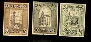1921 Deutschland TRIPTIG 50 Penning Banknote / Notgeld - Bild 1 von 2
