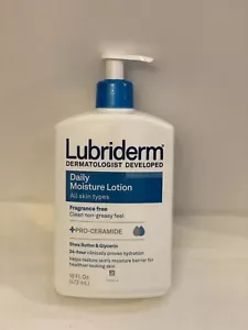 Lubriderm Daily Moisture Lotion All Skin Types Fragrance Free 16fl.oz - Picture 1 of 4