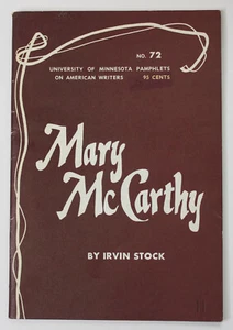 University Of Minnesota Pamphlets On American Writers No. 72 Mary McCarthy 1968 - Bild 1 von 12